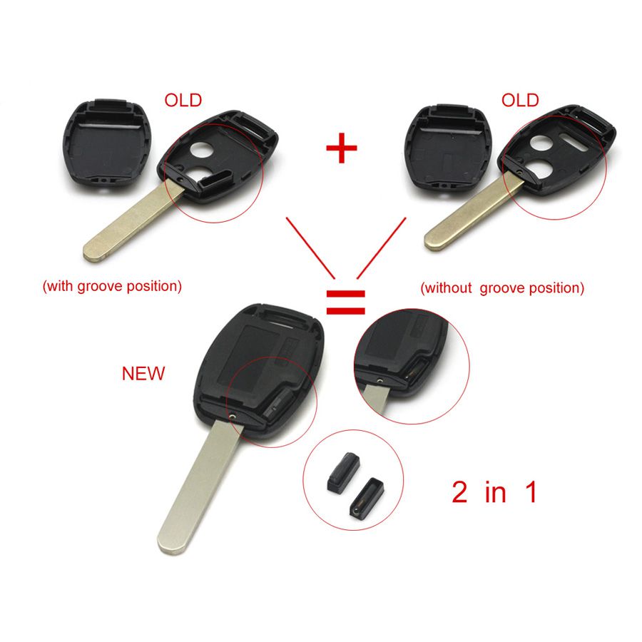 Remote Key Shell 3 Button (with Paper Sticker) Für Honda 5pcs /lot