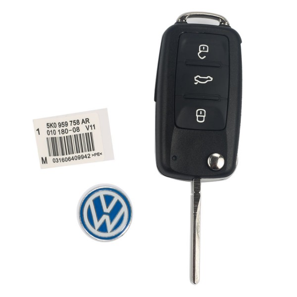 Remote Key Shell For VW 3 Button For 202AD 202H 202Q 5pcs /lot