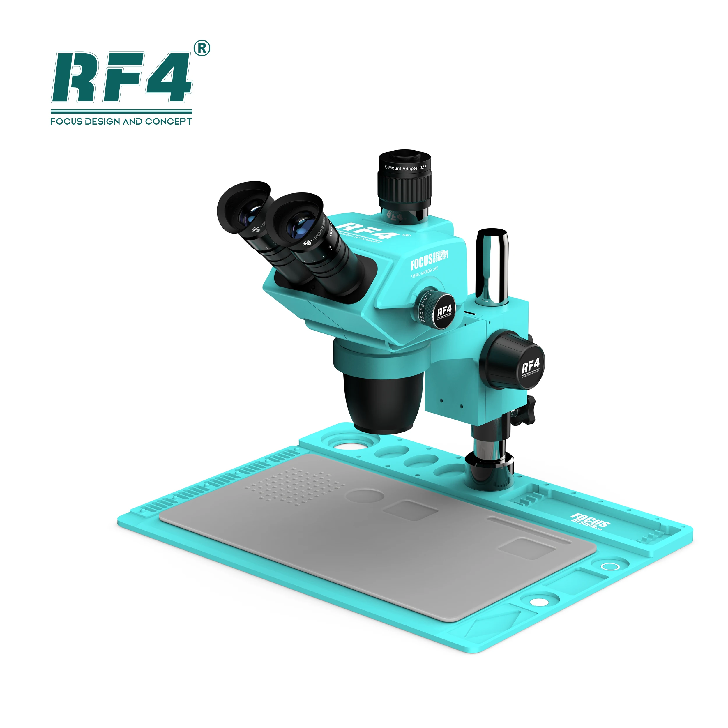 Large Base Nine-Speed Variable Magnification Locking Knob Microscope RF6565PROD2 Large Field Of Vision