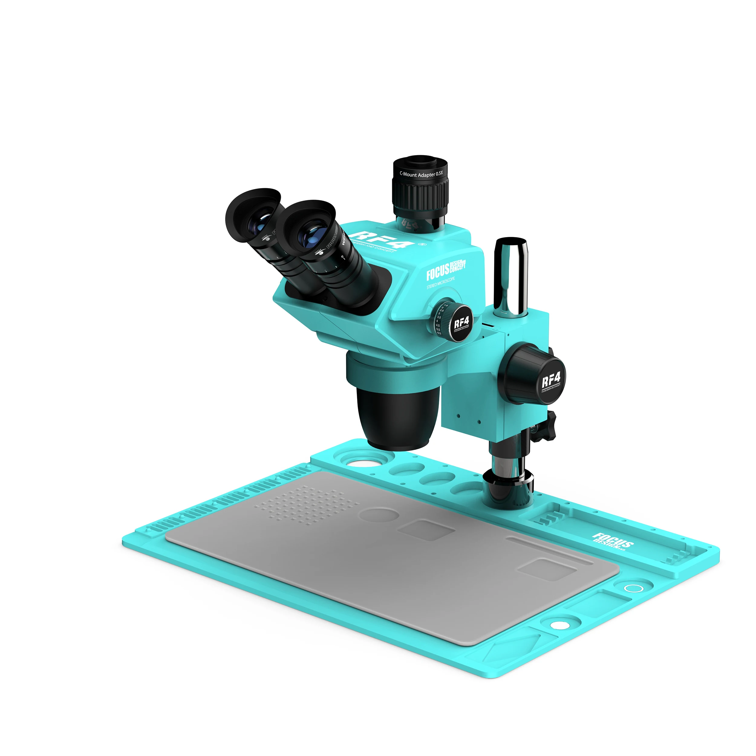 Large Base Nine-Speed Variable Magnification Locking Knob Microscope RF6565PROD2 Large Field Of Vision
