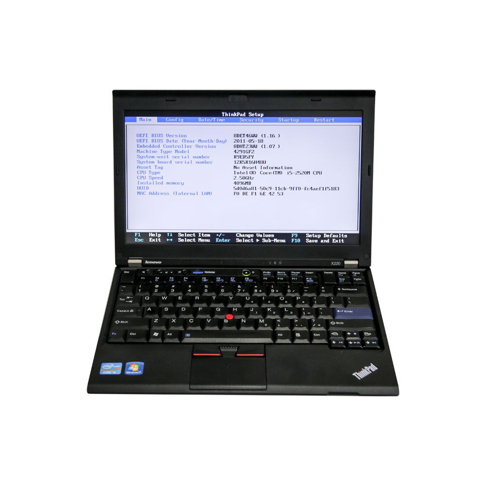 V2022.12 Super MB Pro M6 Vollversion mit SSD auf Lenovo X220 Laptop Software sofort installiert