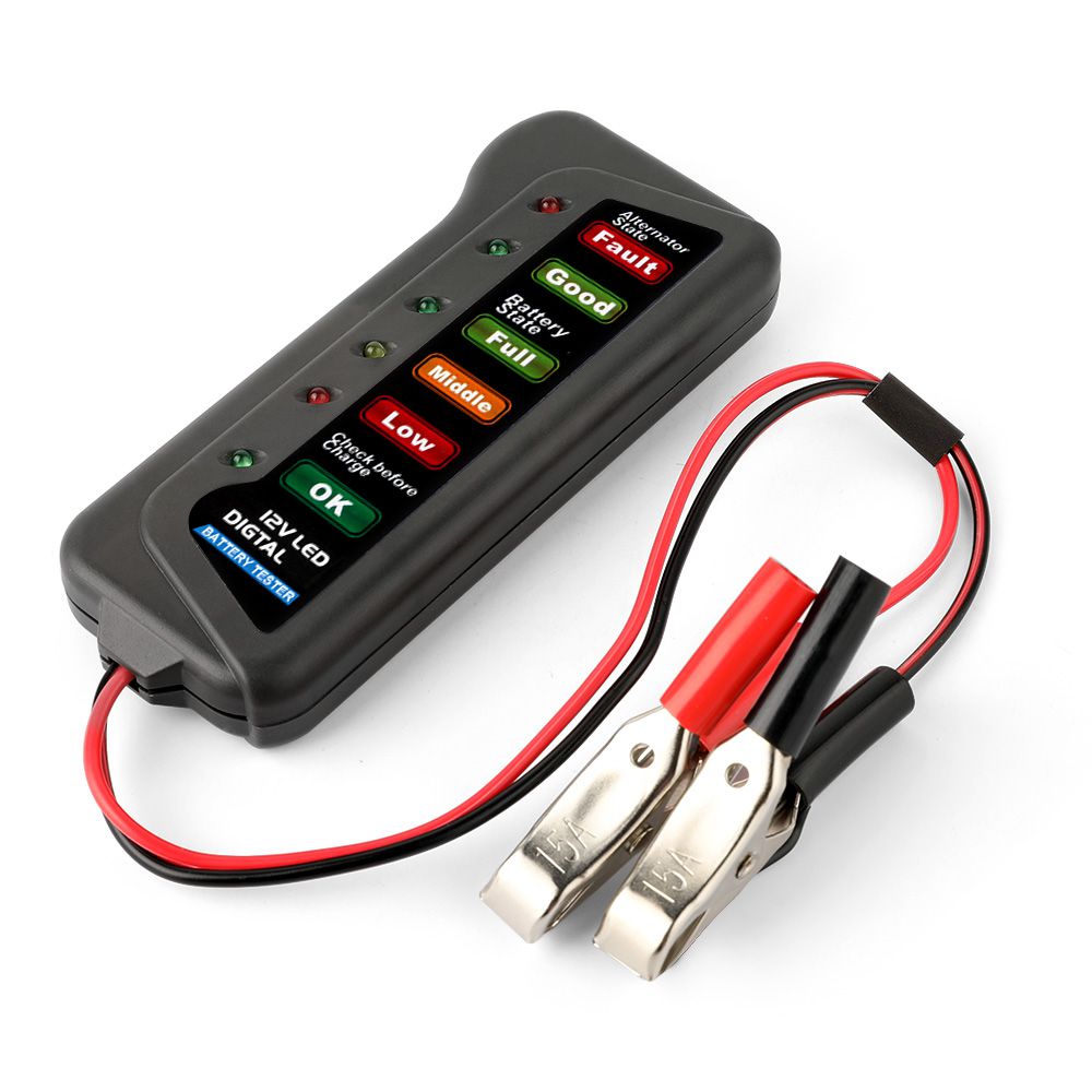 TIROL T16897 12V LED Digitaler Batterie /Wechselrichter mit 6 -LED -Anzeige Anzeige Anzeige Anzeige Anzeige Anzeige Zustand