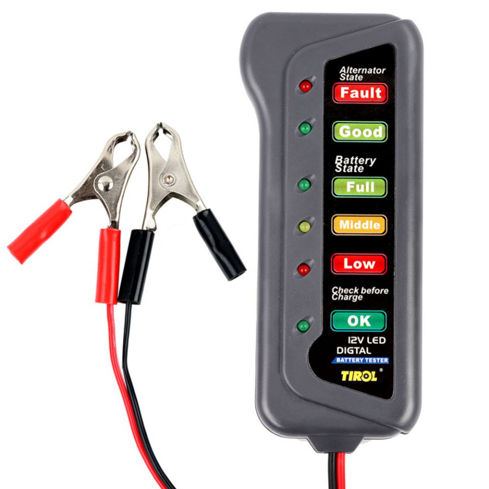 TIROL T16897 12V LED Digital Battery /Alternator Tester