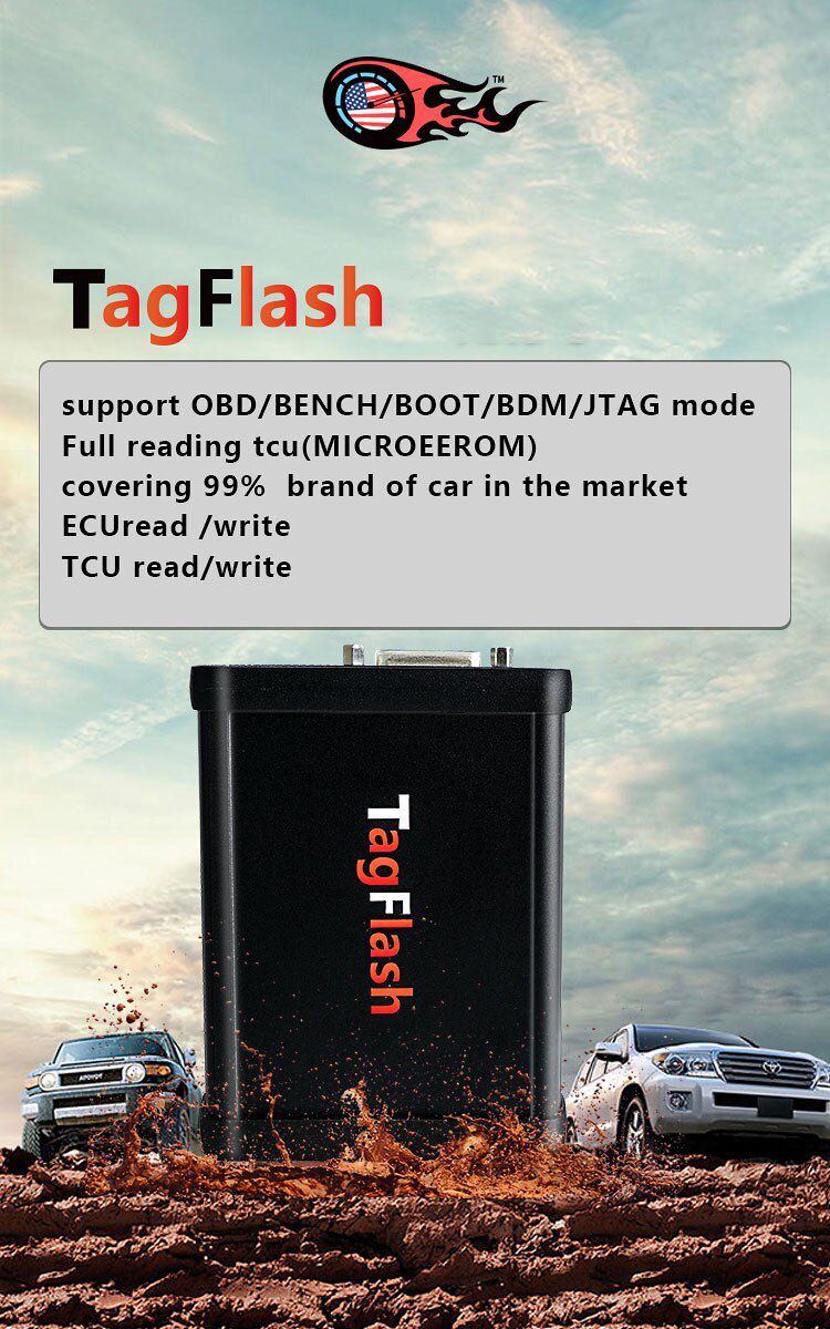 Neueste TagFlash ECU Programmierer Unterstützung OBD/BENCH/BOOT/BDM/JTAG Modus Voll Lesen TCU Für Auto LKW Motorrad Chip Tuning Tool