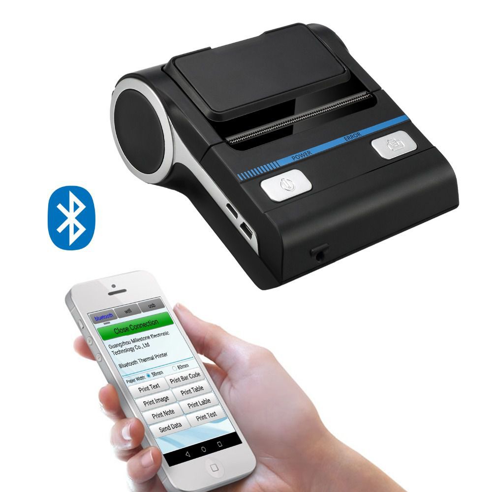 Thermodrucker POS Bluetooth Android 80mm Thermo Receipt Drucker Portable Wireless Printing Machine