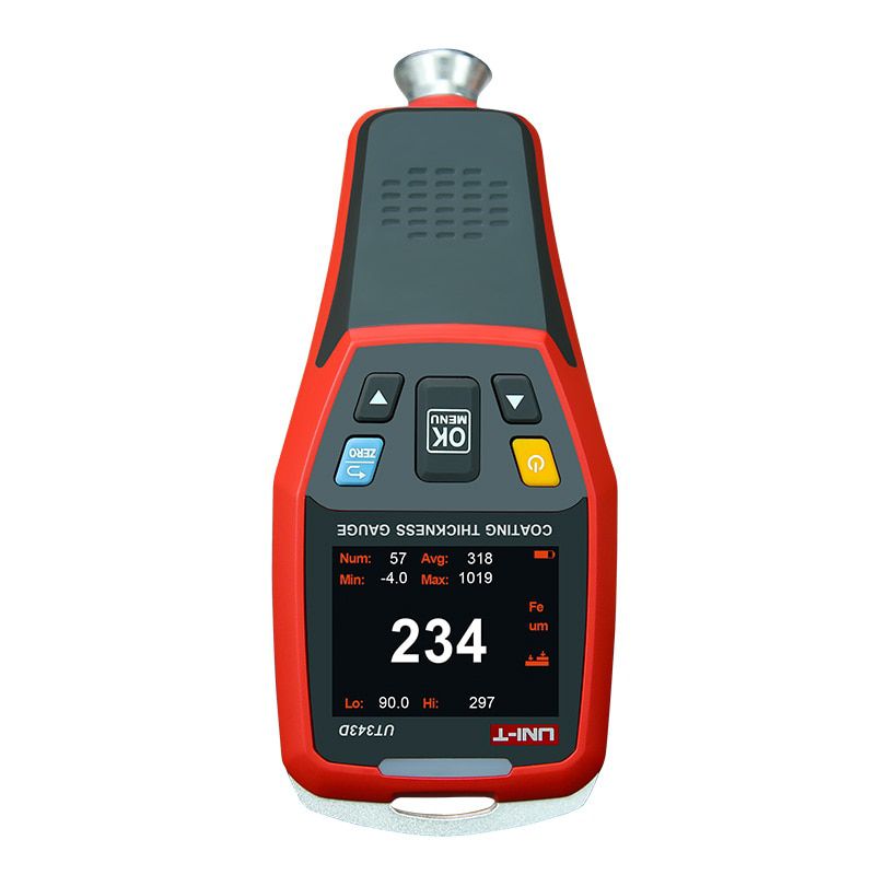 UT343D Thickness Gauge Digital Coating Meter Cars Paint Thickness Tester FE/NFE Messung mit USB Data Function