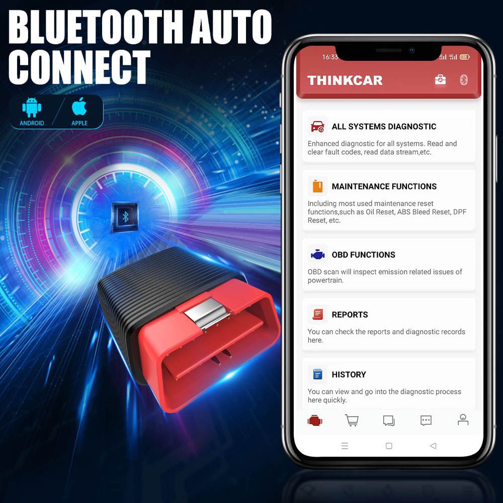 ThinkCar 2 ThinkDriver Bluetooth Full System OBD2 Scanner für iOS Android