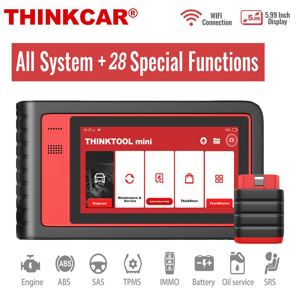 Thinkcar Thinktool mini OBD2 Scanner Professioneller vollständiger Systemdiagnosescanner Auto Auto Scanner ECU Coding Aktiver Test