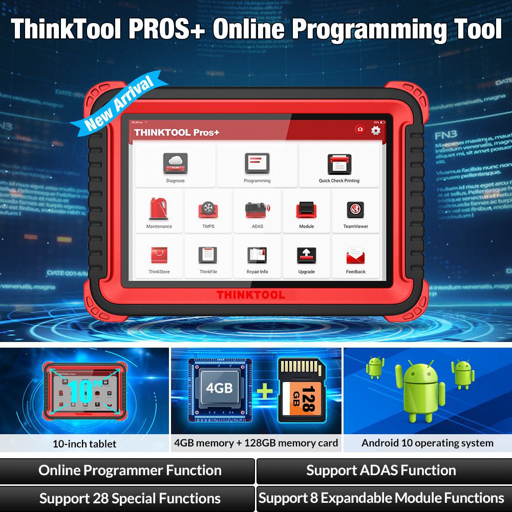 ThinkCar ThinkTool Pro+ Online Programming Tool Launch obd2 scanner all system code reader pk auth maxisys 908 pro