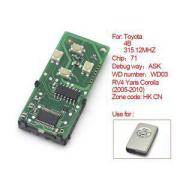 Toyota Smart Card Board 4 Buttons 315.12MHZ Nummer 271451 -5290 -Eur