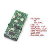 Toyota Smart Card Board 5 Buttons 314.3MHZ Nummer 271451 -6221 -USA