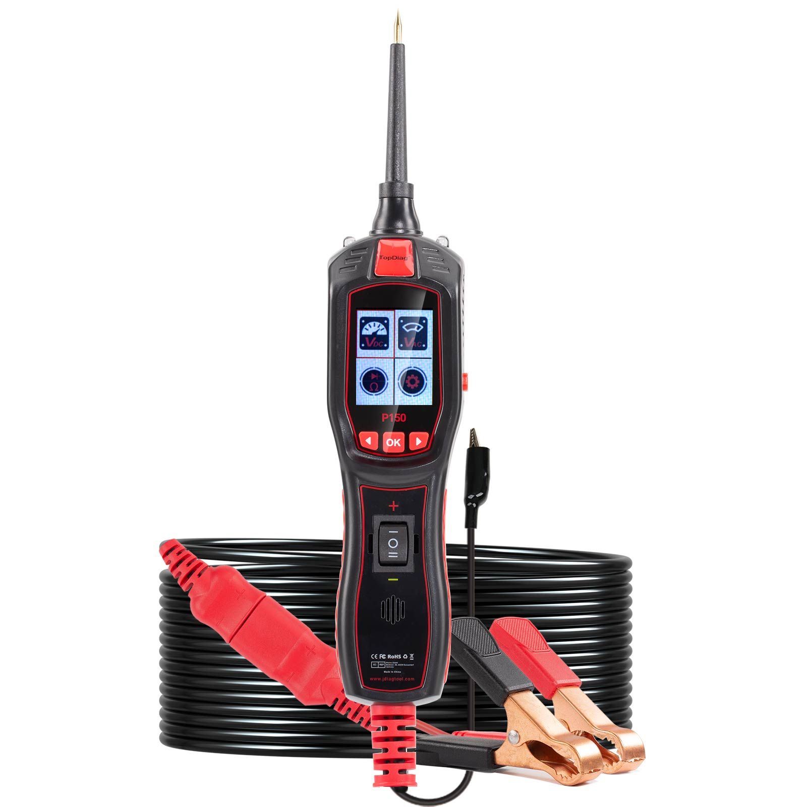 TOPDIAG P150 Electrical Tester 6 - 30 Volt Vehicle Electrical System Diagnostics