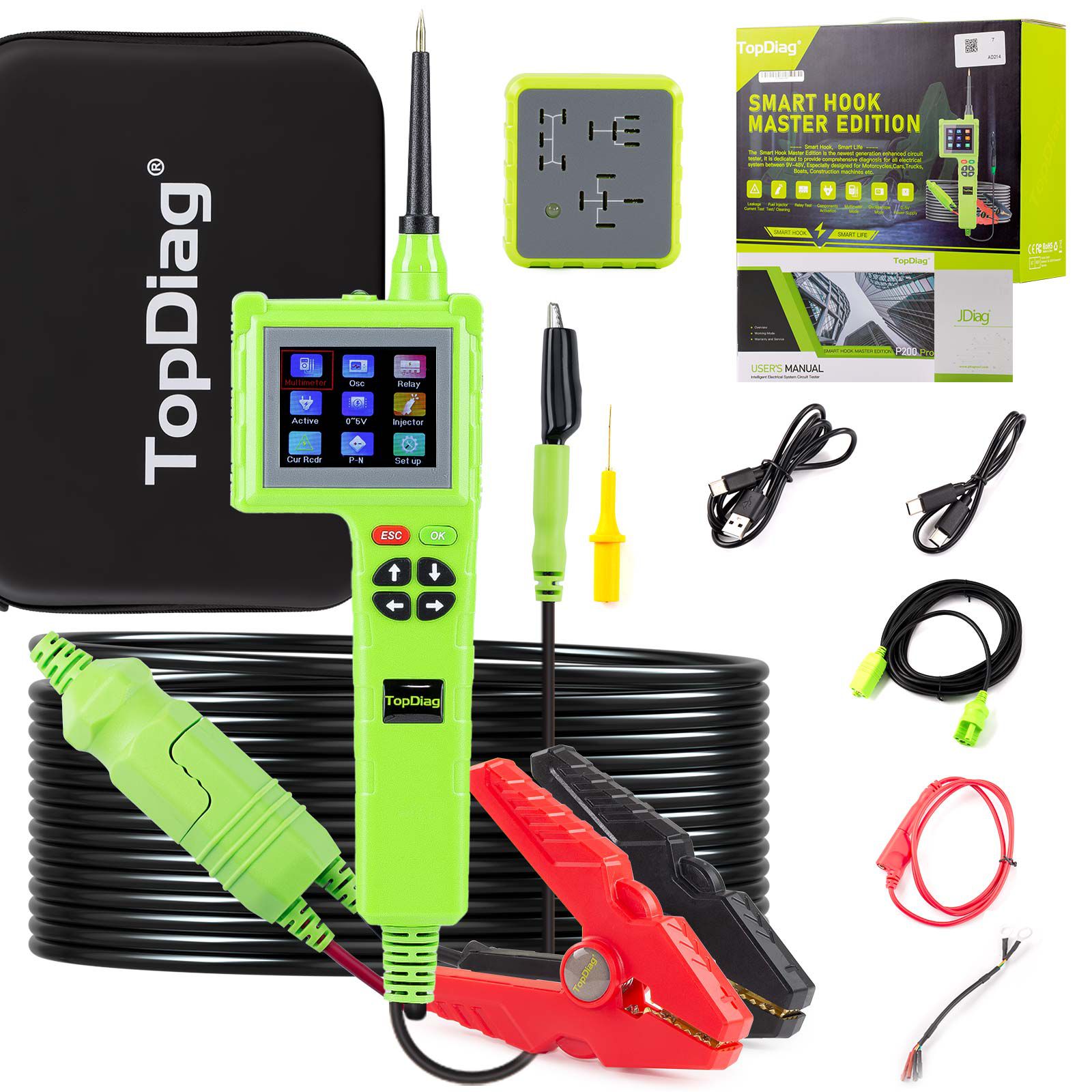 TOPDIAG P200 Pro P200Pro Neue Generation von intelligenten Schaltungsdetektoren für alle 9V-48V für Auto Lkw Boot