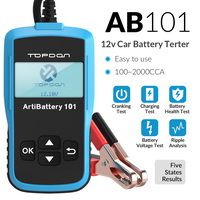 TOPDON AB101 Car Battery Tester 12V Voltage Battery Test Automotive Charger Analyzer 2000CCA Car Cranking Circuit Tester