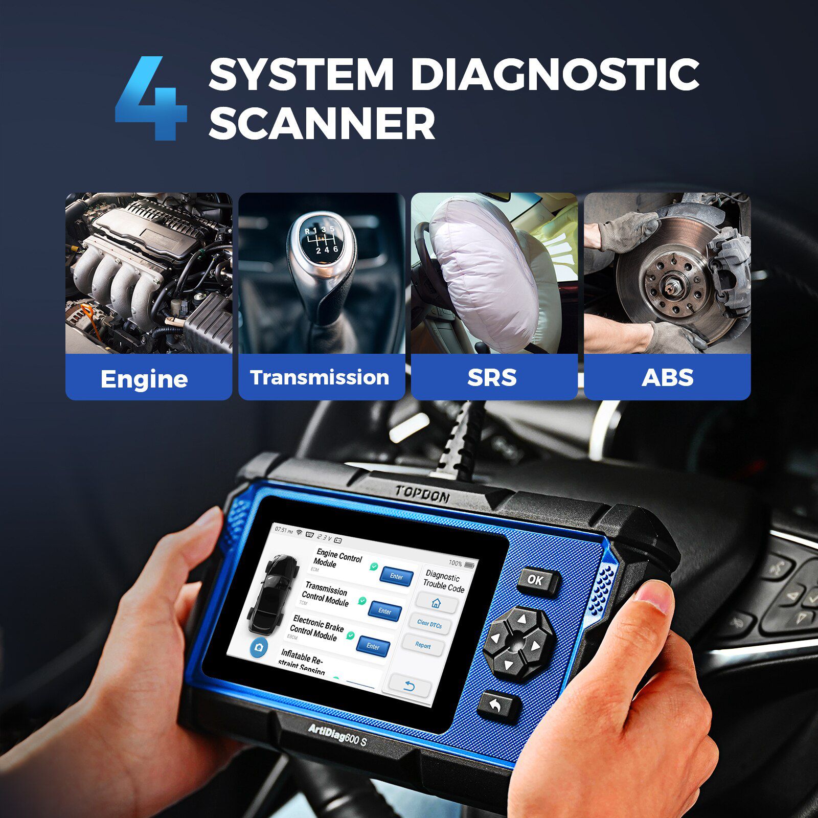 Topdon Artidiag600S Auto Diagnosewerkzeug Auto OBD2 Coder Leser Scanner Werkzeug Vollständiges System Diagnosewerkzeug