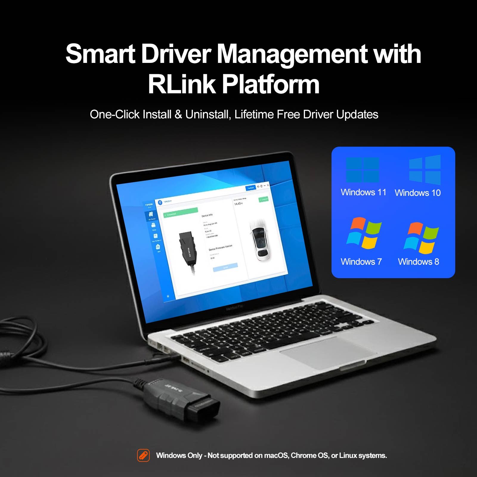 2026 TOPDON RLink X3 J2534 Pass-through Programmer für US-Fahrzeugmarken für GM, Ford und Chrysler