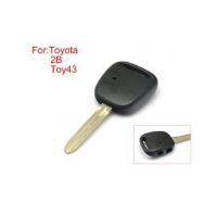 TOY43 Side Face Remote Key Shell 2 Tasten Einfach Kupfer -Nickel Alloy ohne Logo für Toyota 10pcs /lot schneiden