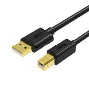 UNITEK Top Quality USB Cable 2.0 -A Male to B Male Cable (5M)-High -Speed mit Gold -Plated Connectors - Black