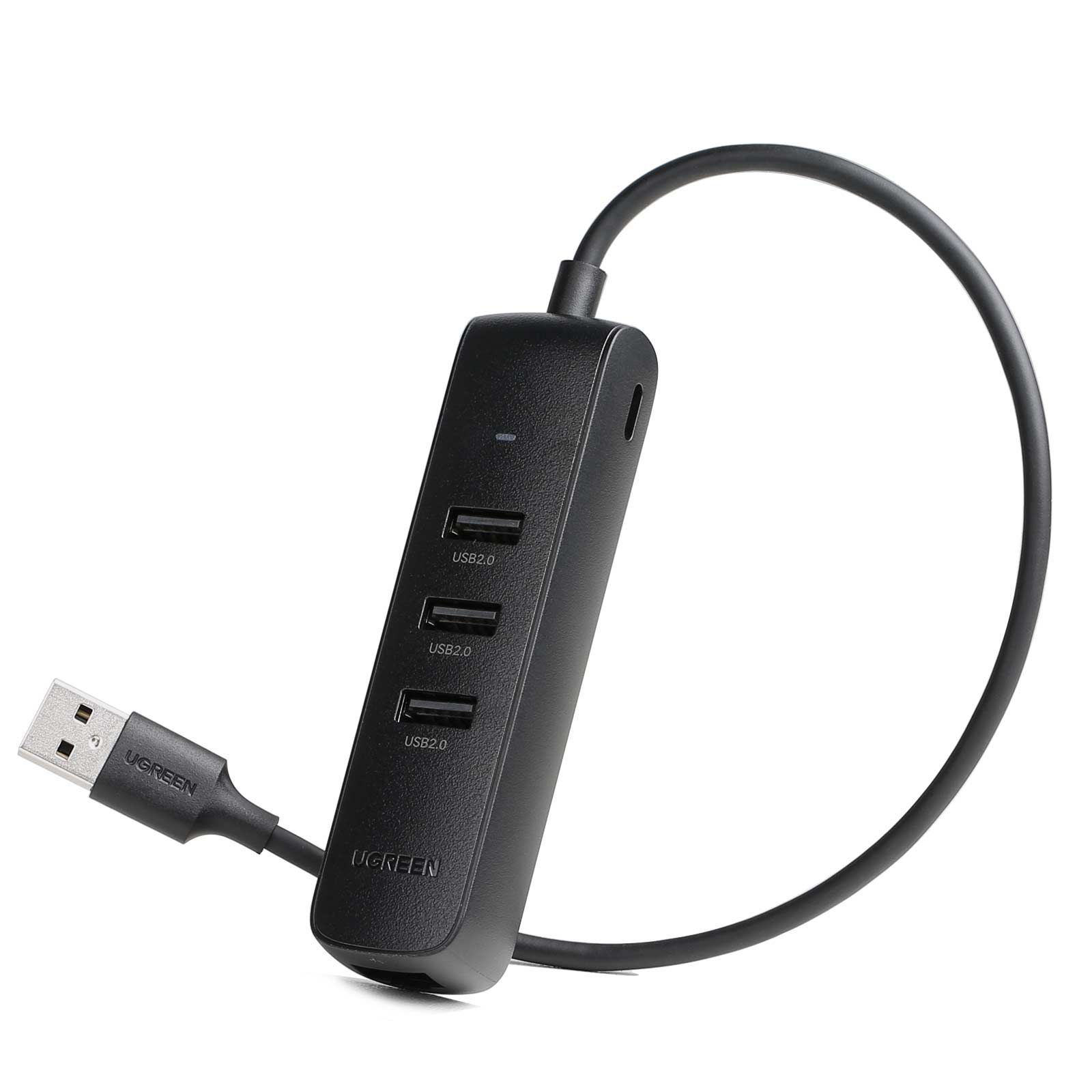 UGREEN USB 2.0 Hub Ethernet Adapter USB Splitter USB auf RJ45 Adapter Kabel