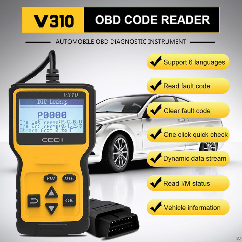 V310 OBDII Code Reader V1.1 Check Engine Fehler V310 Car Speed Probe Diagnose Tool V310 Code Scanner V310 OBD2 Scan