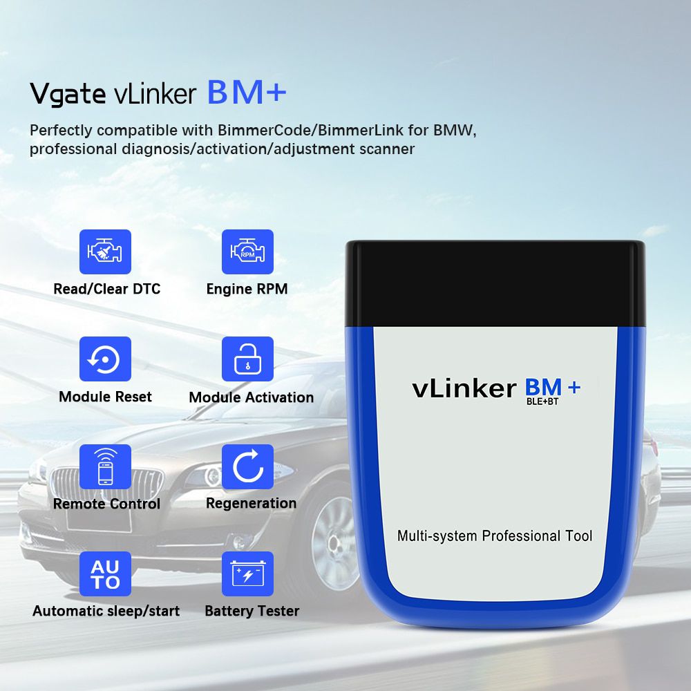 Vgate vLinker BM ELM327 OBD2 Scanner Für BMW Scanner wifi OBD 2 Car Diagnostic Auto Tool Bimmercode Bluetooth-Compatible ELM 327 V 1