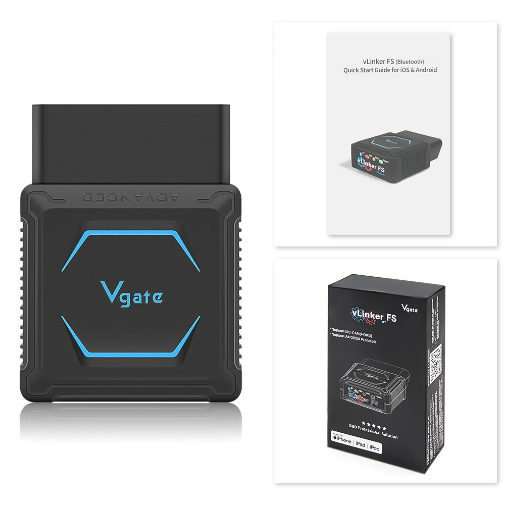 Vgate vLinker FS BT Version Bluetooth OBD2 Scanner für Ford FORScan HS MS KÄNNEN Autodiagnose-Werkzeuge für IOS Android