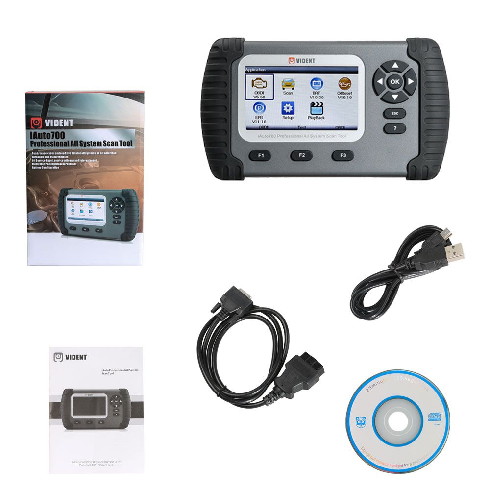 VIDENT iAuto700 Professional Car Full System Diagnose Tool für Motoröl Light EPB EPS ABS Airbag Reset Battery Configuration