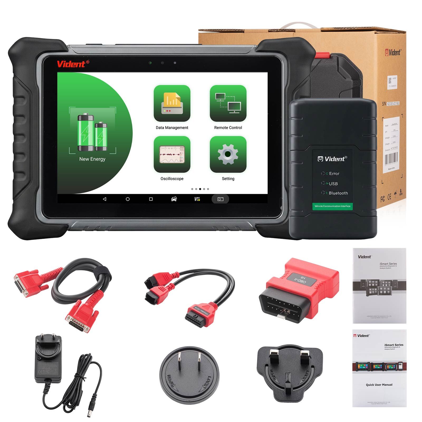 2026 VIDENT iSmart920 EV Diagnostik Scanner OE-Ebene Vollsystem Diagnostik, Batterie Pack Erkennung, professionelle IMMO & ODO Funktionen
