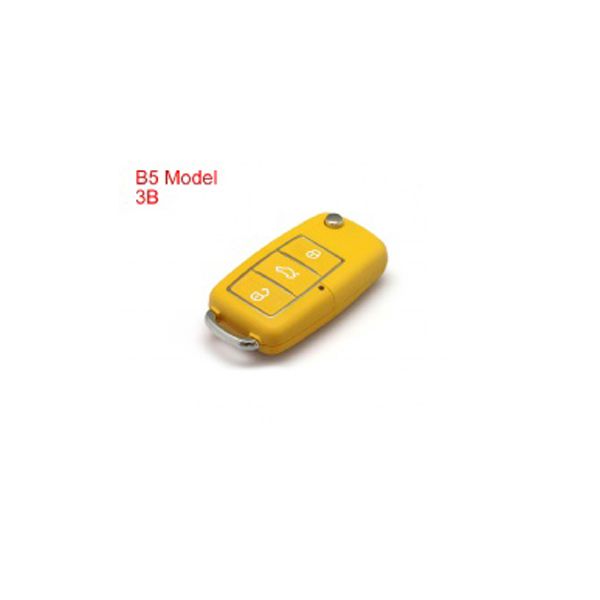 Remote Key Shell 3 Buttons with Waterproof (Lemon Yellow) for Volkswagen B5 Typ 5pcs /lot