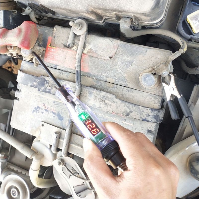 6V 12V 24V DC Auto LKW Spannung Circuit Tester Digitale Anzeige Lange Probe Stift Glühbirne Automobil Diagnose Werkzeuge Auto Reparatur