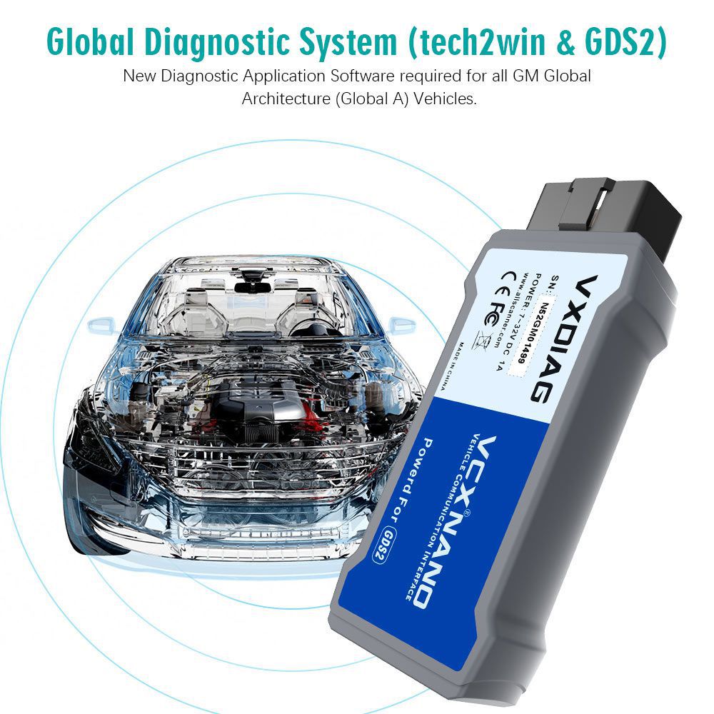 USB Version VXDIAG VCX Nano für GM/OPEL GDS2 V2022.05 Tech2WIN 16.02.24 Diagnosewerkzeug