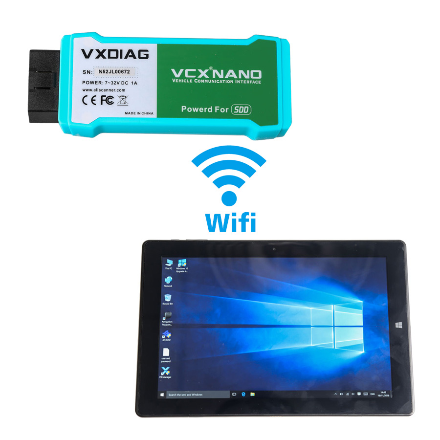 Neue Ankunft VXDIAG VCX NANO SDD für LandRover /Jaguar WIFI Version Support Alle Protokolle mit Chuwi Hi10 Tablet