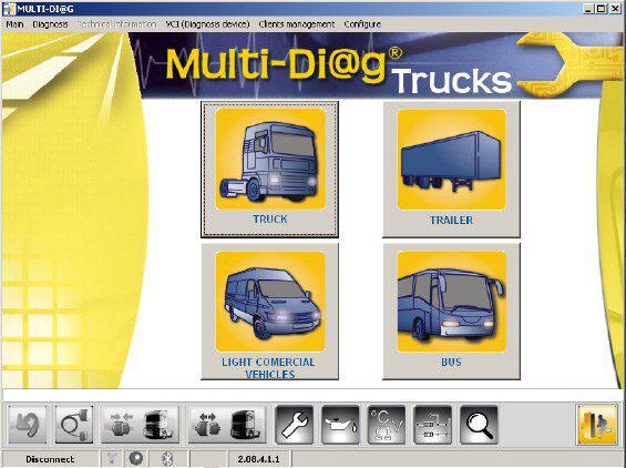V2011C WAS Multi -Diag Bluetooth Multi -Languages Truck Diagnosis Free Re -Activation