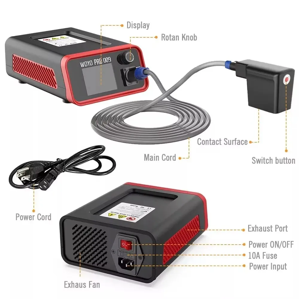 WOYO PDR009 Car Body Dent Puller Dent Quick Repair Machine PDR 009 for Aluminum Magnetic Induction Heater VS WOYO PDR007