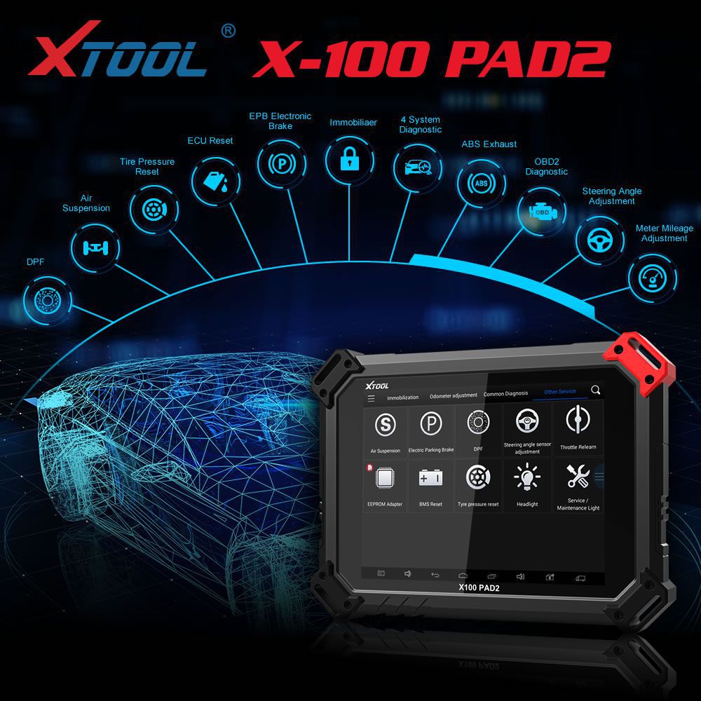 XTOOL X100 X-100 PAD2 Pro Key Programmer Vollversion mit VW 4th & 5th IMMO Mehr Sonderfunktion hinzugefügt
