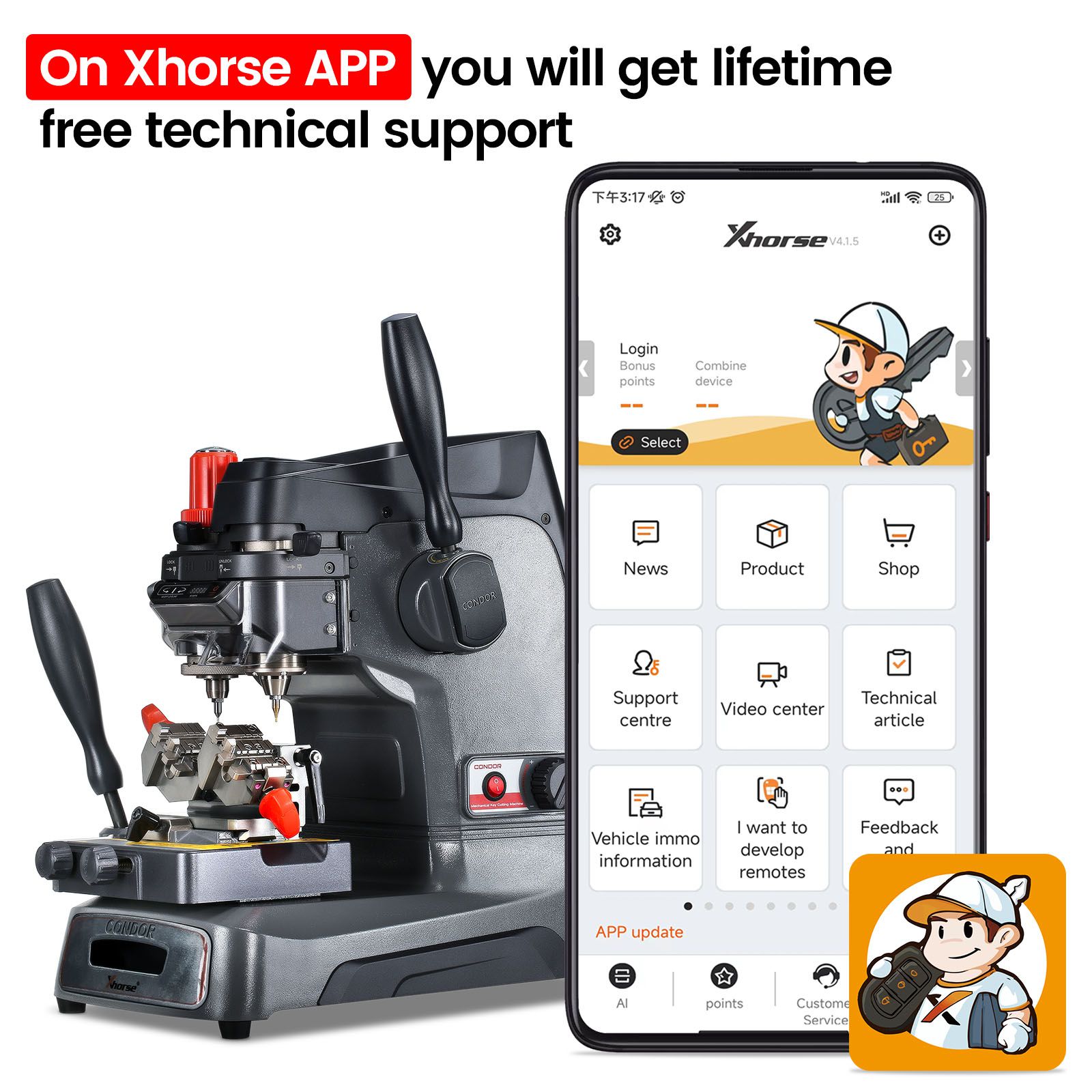 2025 Original Xhorse Condor XC-002 XC002 PRO Key Cutting Machine