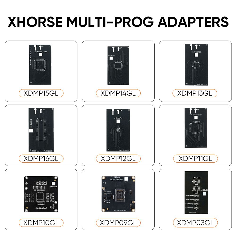 2025 Neueste Xhorse Multi Prog Adapter für EEPROM und FLASH 9pcs/set