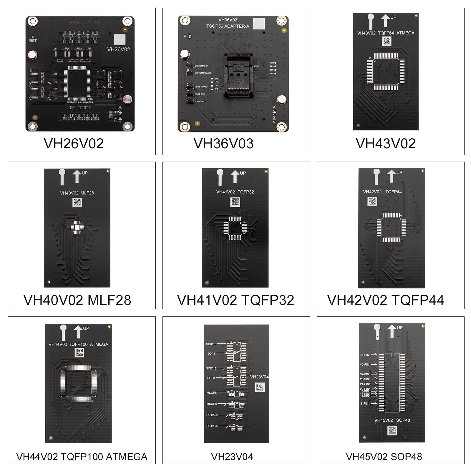Xhorse Multi Prog Programmer + Exclusive Adapters + MQB48 Adapters + MQB-RH850 Adapter + GODIAG ECU GPT Boot AD and G-V ECU Cable Bundle Package Kit