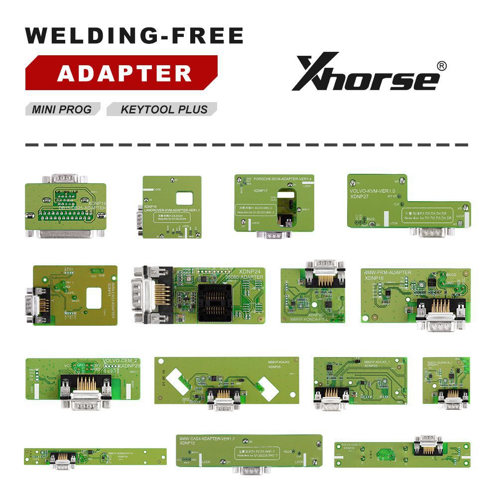 Xhorse VVDI Key Tool Plus Pad Plus lötfreie Adapter und Kabel Full Set XDNPP0CH 16pcs