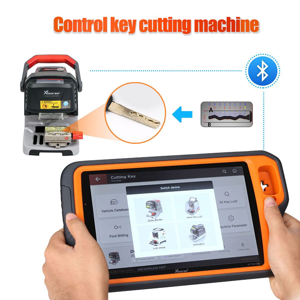 Xhorse VVDI Key Tool Plus Pad Global Advanced Full Version With VW MQB48-NEC35xx License, BMW Bench Read ISN and BMW Motorcycle License