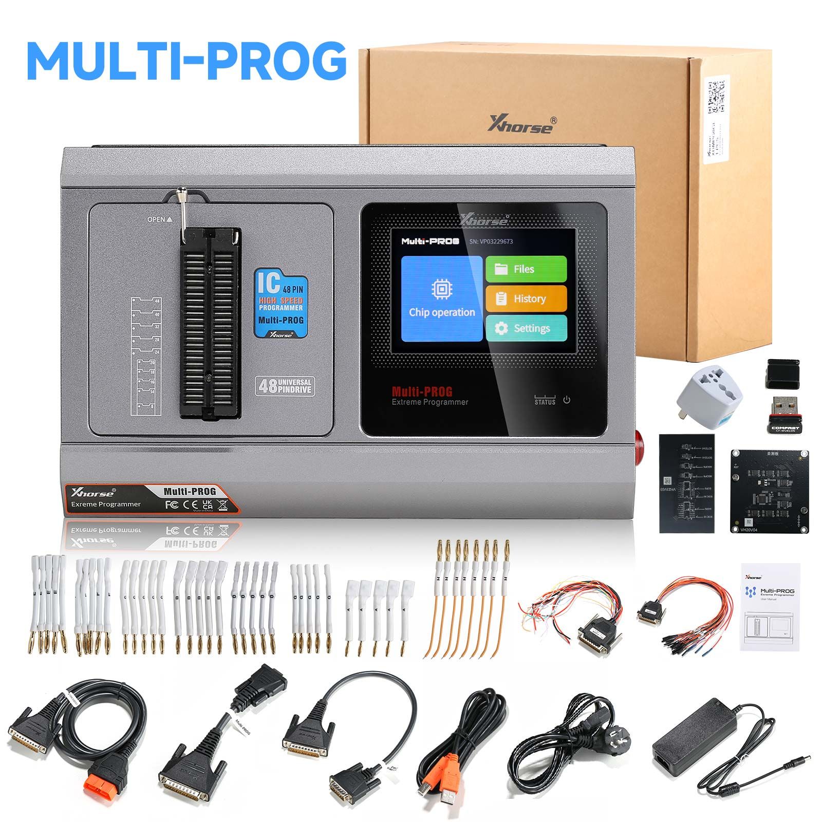 Xhorse Multi-PROG Multi Prog ECU TCU Programmer With Xhorse Multi Prog Adapters Kit 9 Pieces for EEPROM and FLASH