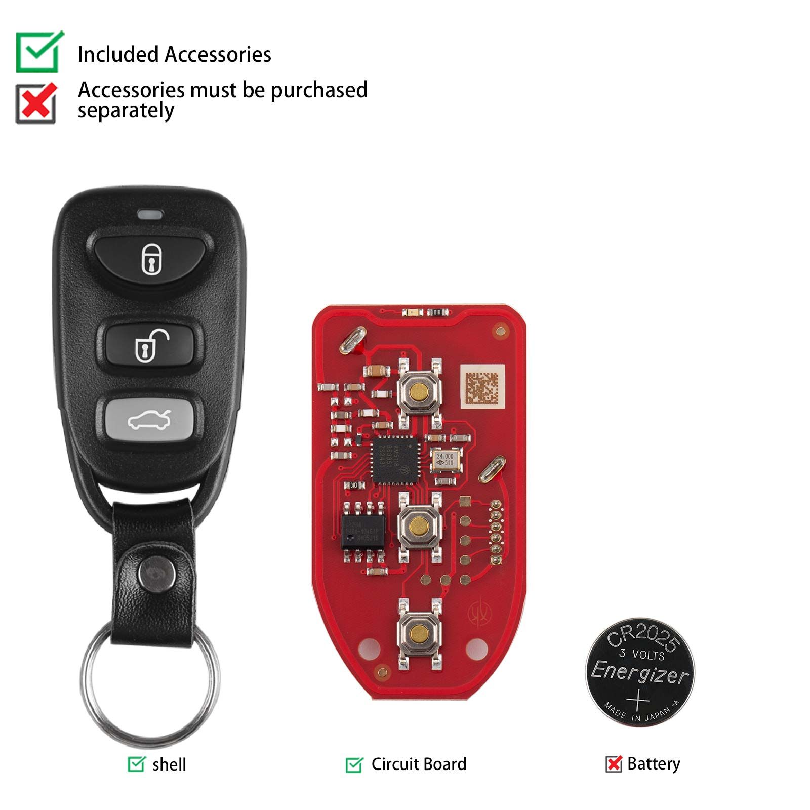 XHORSE XKHY20EN Hyundai Type 3 Buttons Second Generation Universal Remote Key 5pcs/lot