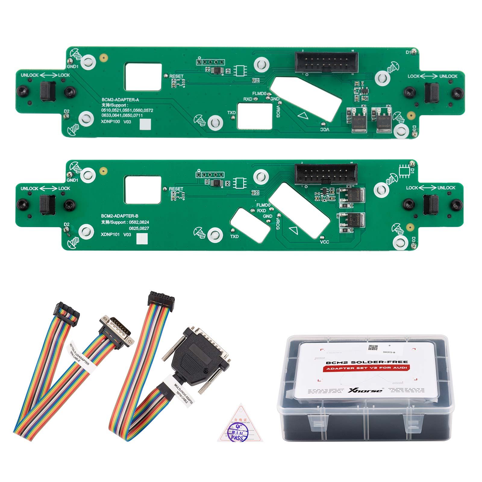 XHORSE XDNPA2GL Audi BCM2 Solder-free Adapter Second Generation for Audi All Key Lost & Add Key for VVDI Key Tool Plus, MULTI-PROG