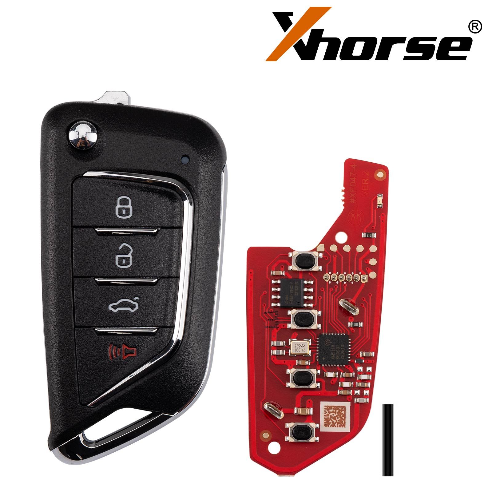XHORSE XKCD06EN KAI.DLK 4 Buttons Second Generation Universal Wired Remote Key 5pcs/lot