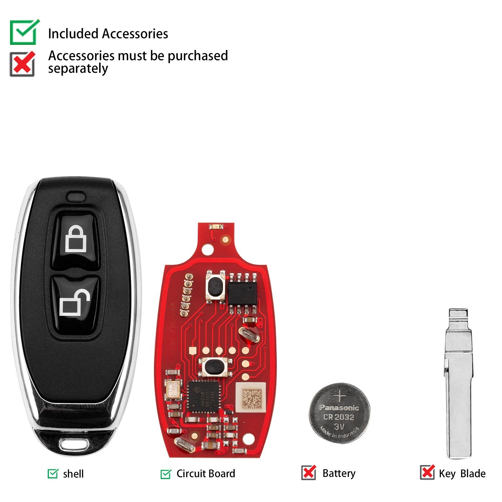 XHORSE XKGD22EN Garage Door Second Generation Universal Remote Key 5pcs/lot