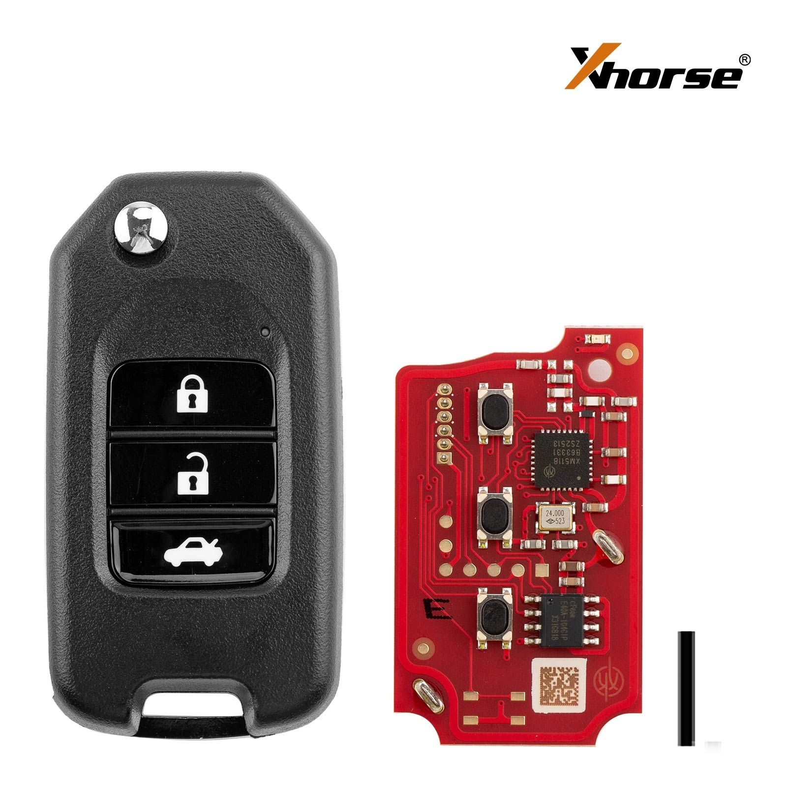 XHORSE XKHO20EN Second Generation Wire Remote Key for Honda Flip 3 Buttons 5pcs/lot