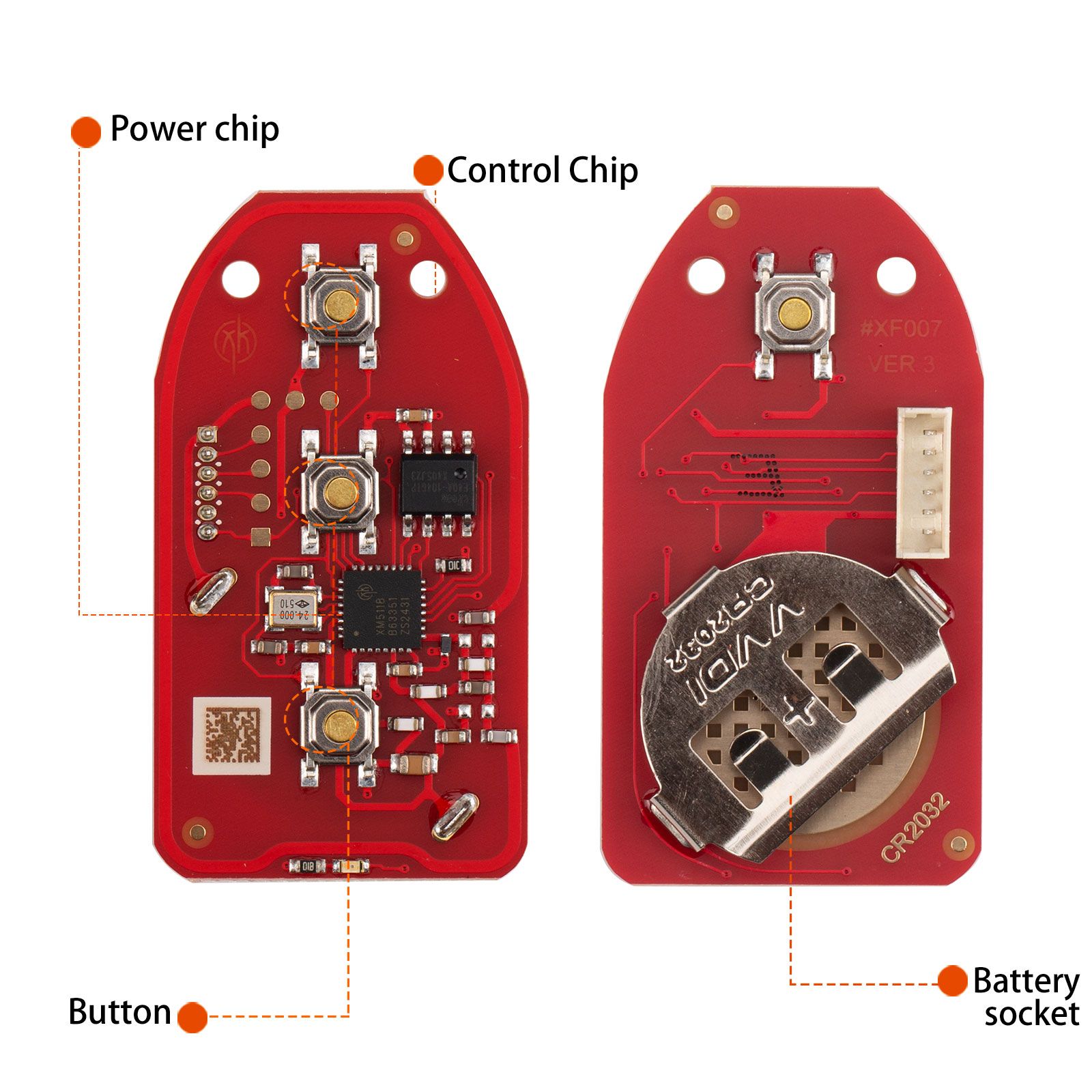 XHORSE XKHY21EN (Split-Type - 3+1 Buttons) for Hyundai Second Generation Wired Remote 5pcs/lot