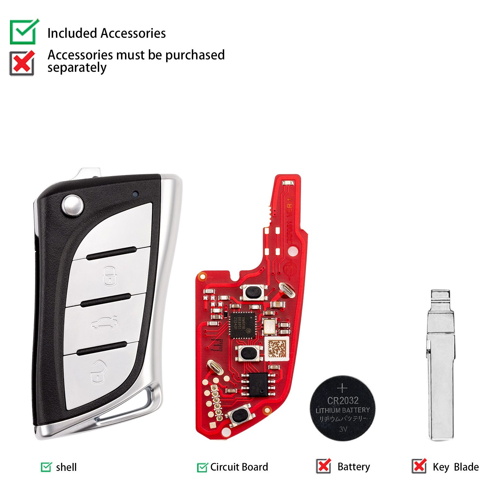 XHORSE XKLEX5EN for Lexus 2nd Generation Smart Key Universal Remote Key 5pcs/lot