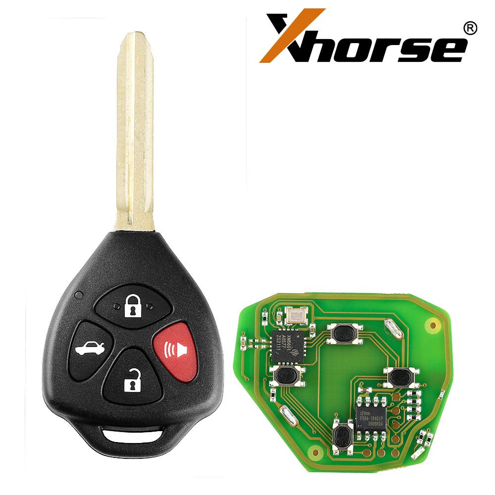 2025 Xhorse XKTO22EN Second Generation Universal Wire Remote Key Toyota Flat 4 Buttons Triangle 5pcs/lot
