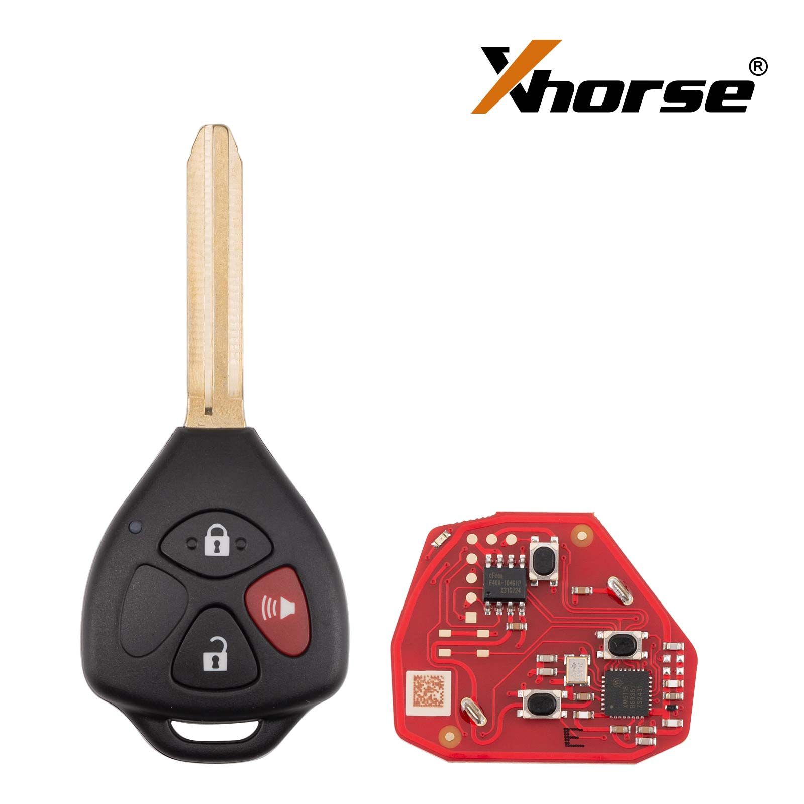 XHORSE XKTO24EN for Toyota Models Right 3 Buttons Triangle Second Generation Wired Remote 5pcs/lot